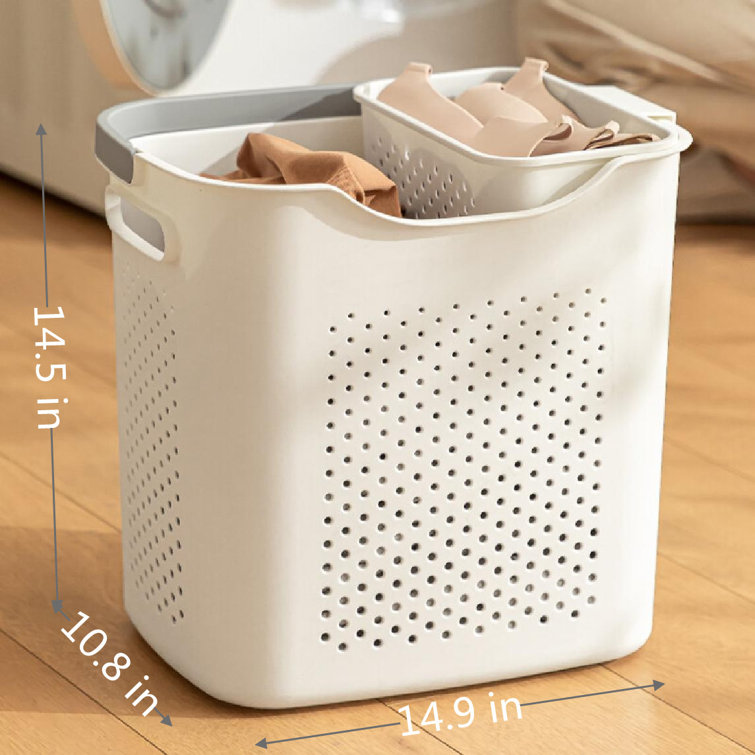 Umber Rea Plastic Laundry Basket with Handles Wayfair